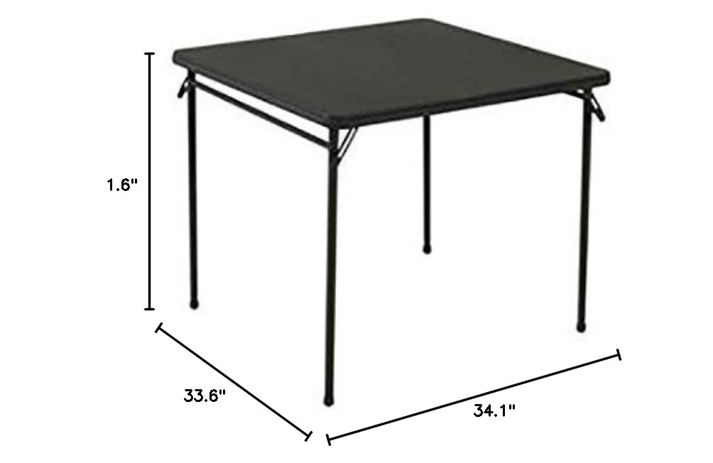 Black Square Folding Table 34"x34" X82221