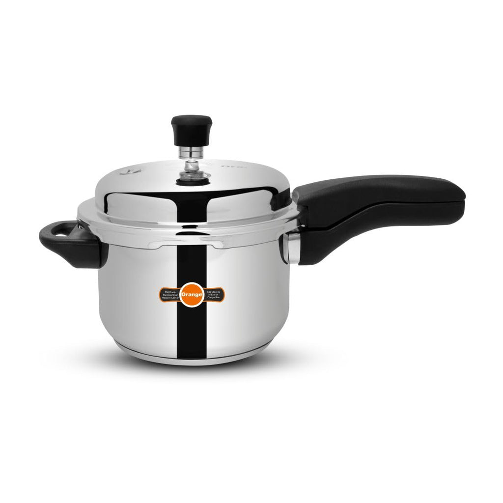 Orange Triply Stainless Steel Pressure Cooker 3L F735