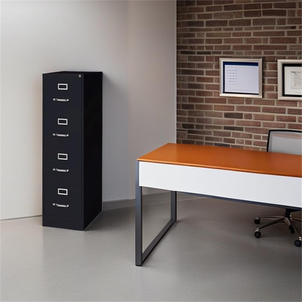 4 Drawers Black Metal Filing Cabinet T630
