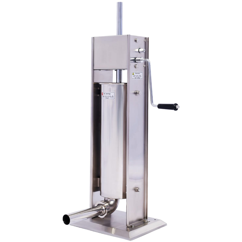 Manual Stainless Steel 15LB Sausage Stuffer with 4 Stuffing Tubes N9804