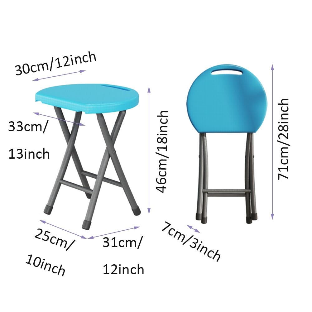 18 Inch Folding Stool 220lbs Capacity Black C891