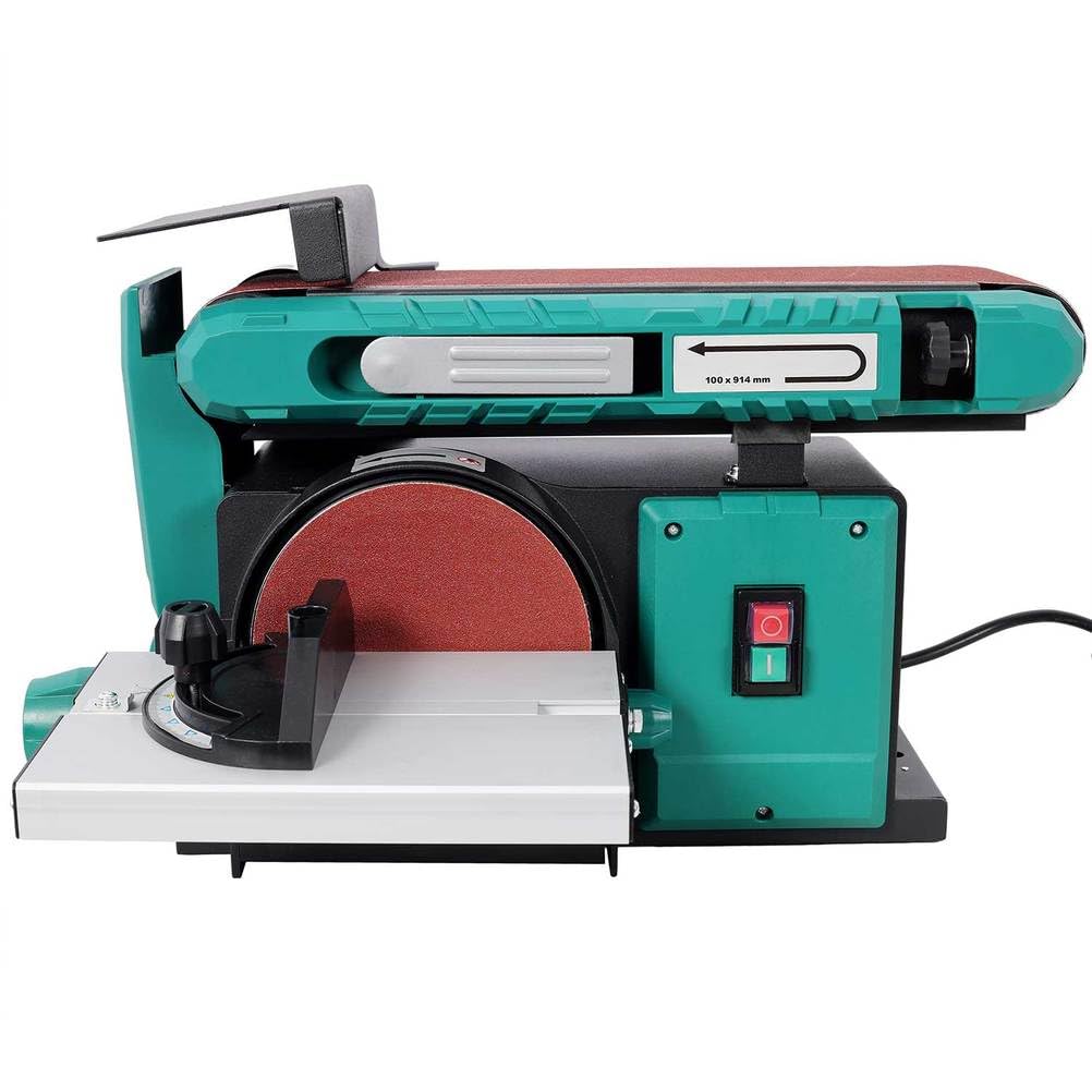 Benchtop Belt and Disc Sander, 4x36 Belt & 6" Disc, 0–90° Adjustable Table, Cast Iron Base, 120V Heavy Duty Sanding Machine R396