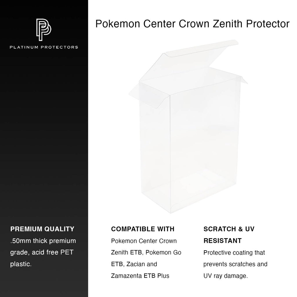 Protector Case for Pokemon Center Crown Zenith ETB Plus and Go Boxes - 5pk L92136