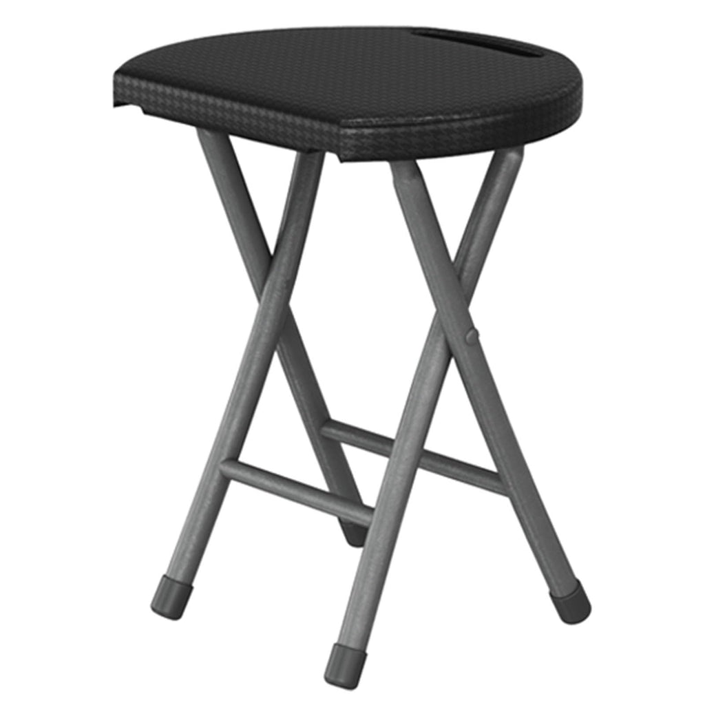 18 Inch Folding Stool 220lbs Capacity Black C891