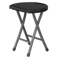 18 Inch Folding Stool 220lbs Capacity Black C891