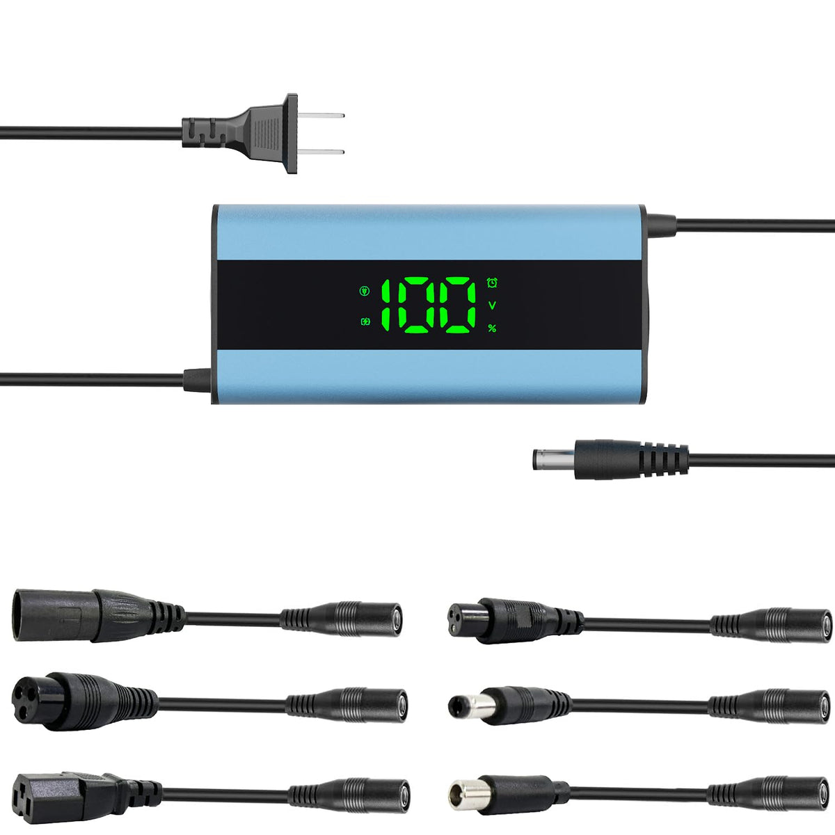 54.6V 2A Electric Scooter Charger with 6-in-1 Universal Plug V409711