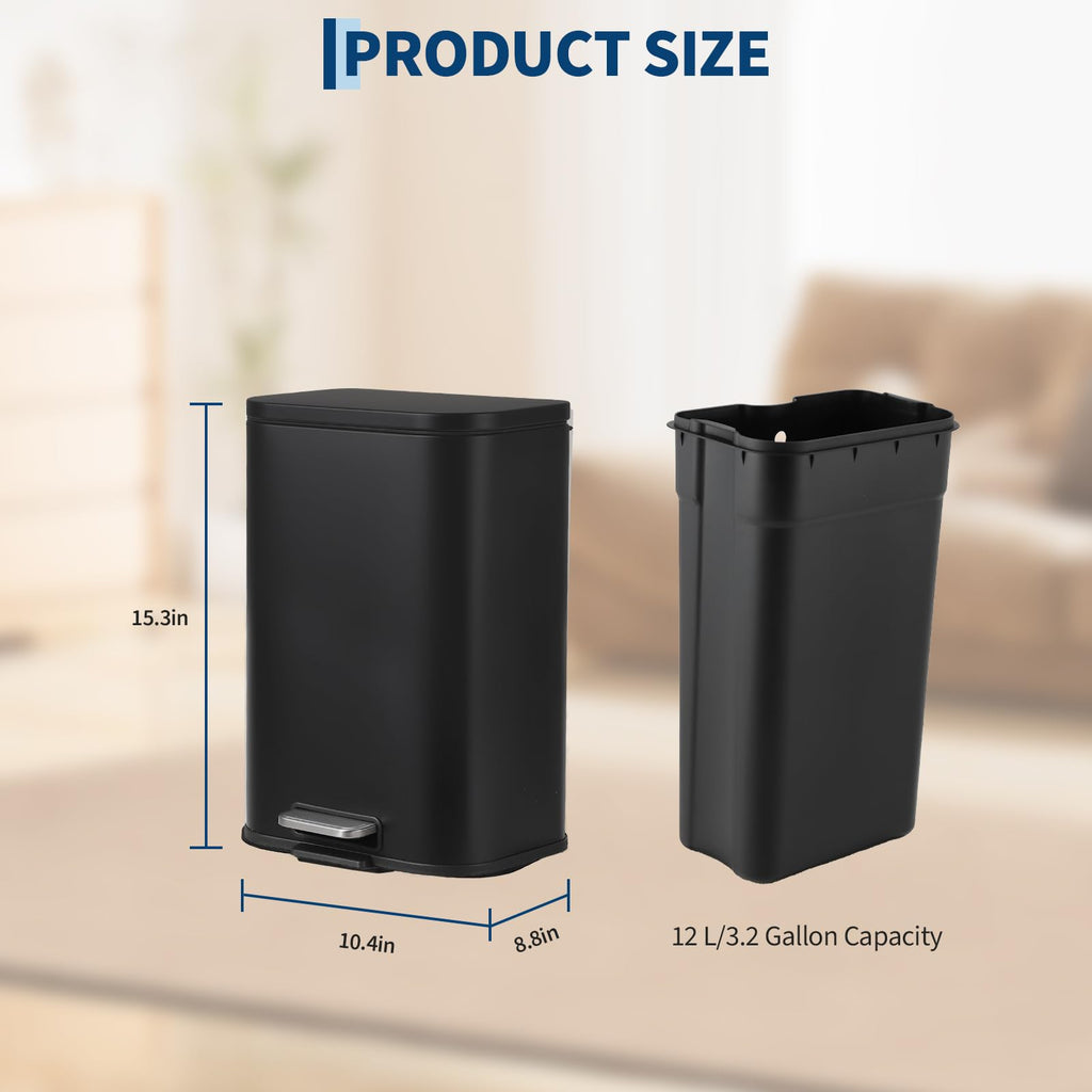 Step Trash Can 3.2 gal Soft-Close R75511
