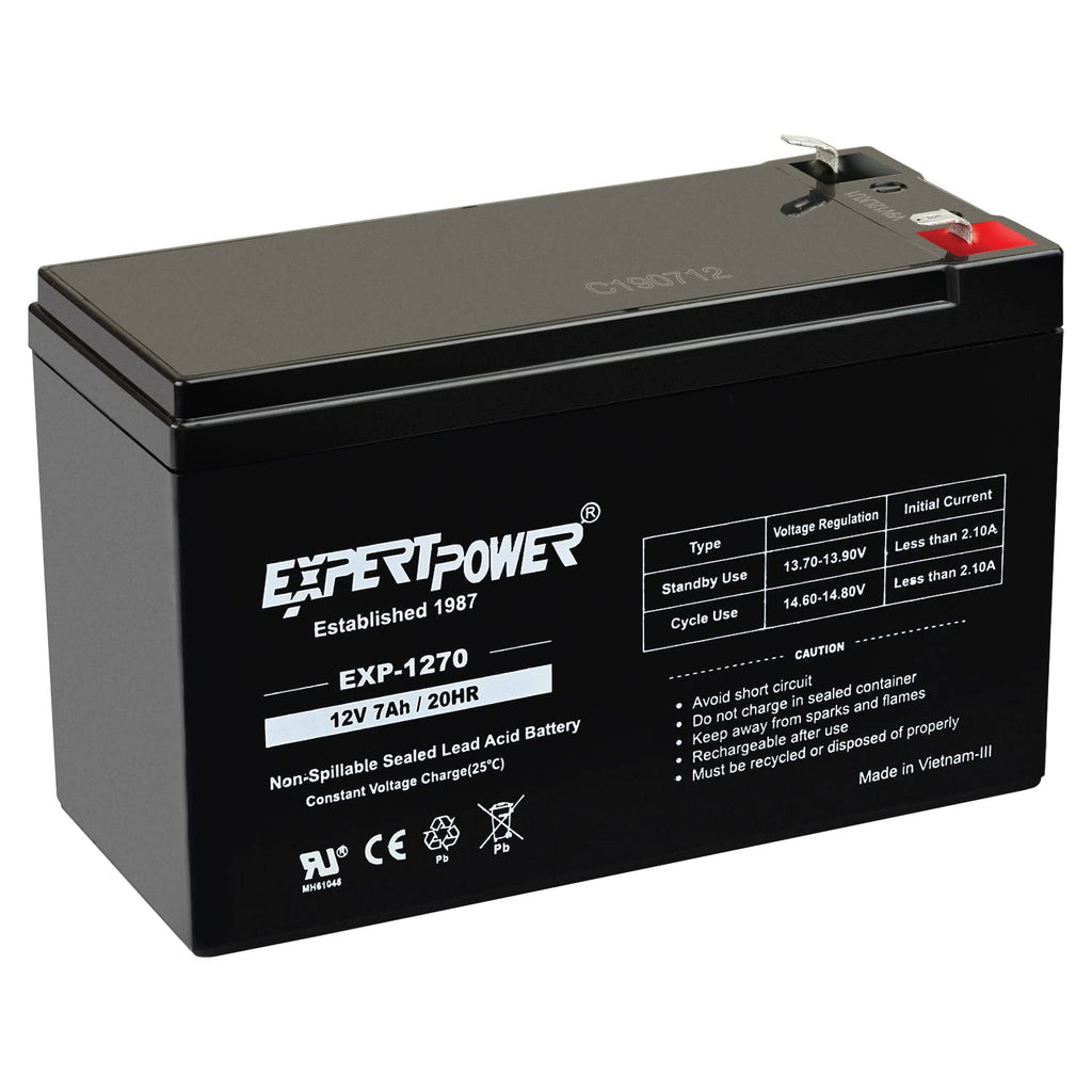 12V 7Ah Rechargeable SLA Battery with F1 Terminals W2464
