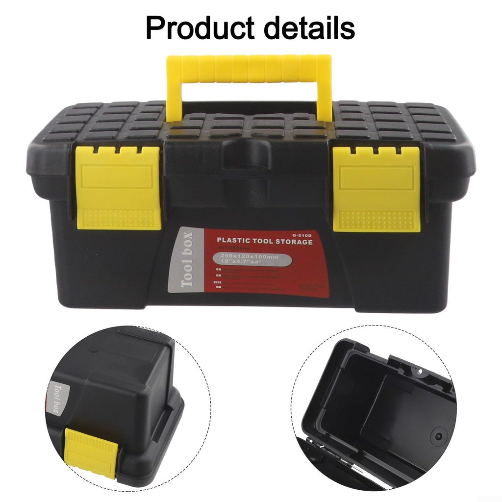 10 Inch Black Plastic Tool Storage Box U4779