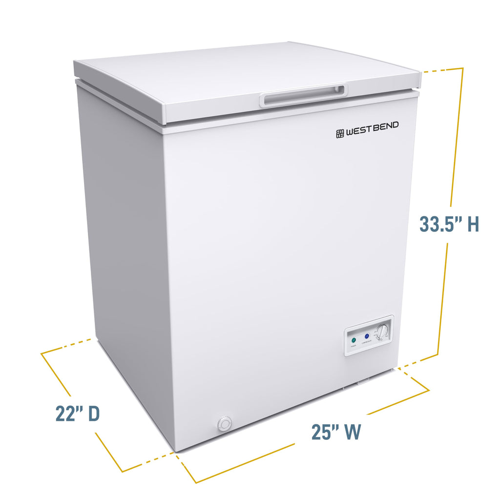 White 5-Cu.Ft Chest Freezer with Adjustable Temperature Control V8023