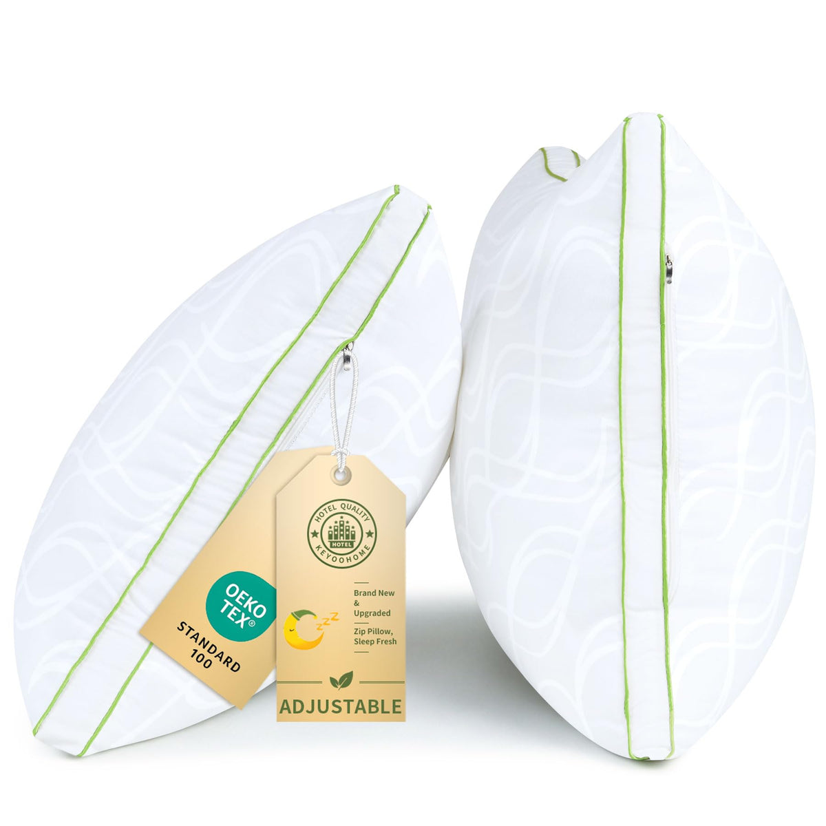 King Size Down Alternative Bed Pillows Set of 2 I5696
