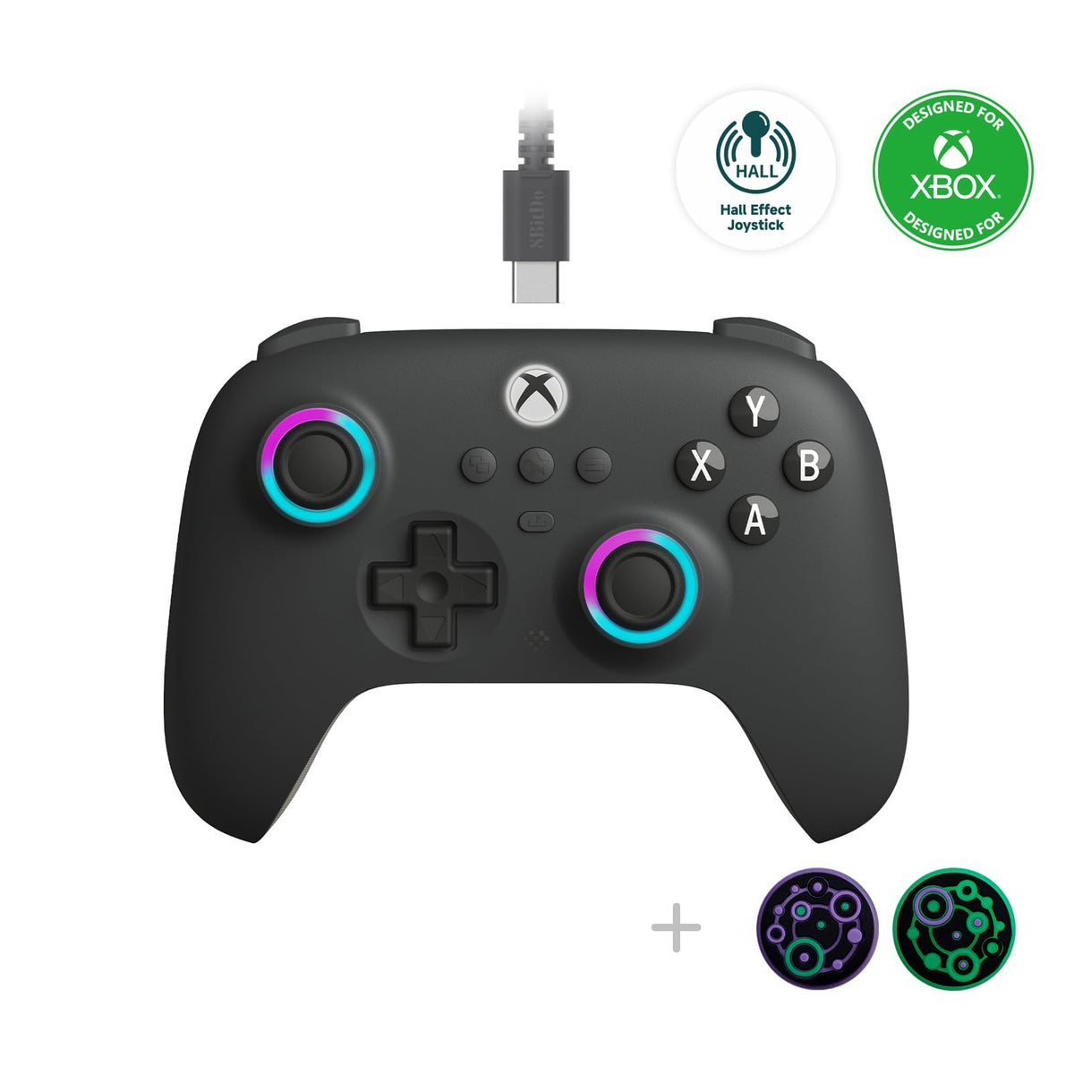 Wired Controller with RGB Lighting Dark Gray N381