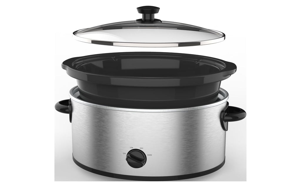 6 Quart Stainless Steel Slow Cooker Z348