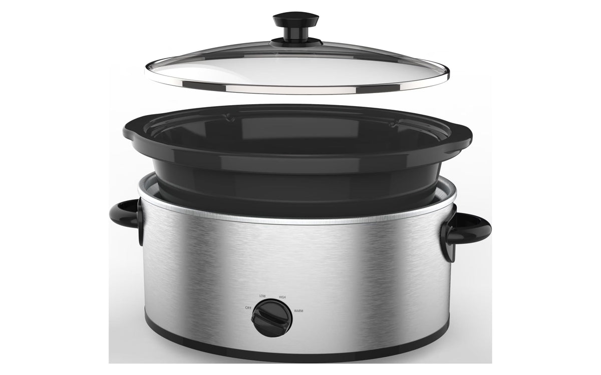6 Quart Stainless Steel Slow Cooker Z348