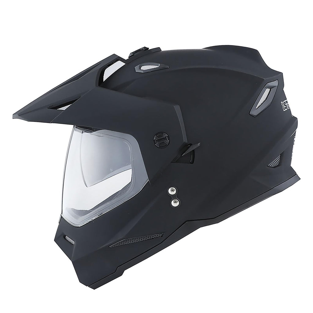 Youth Kids Dual Sport Dual Visor Full Face Helmet Matt Black R496