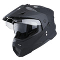 Youth Kids Dual Sport Dual Visor Full Face Helmet Matt Black R496