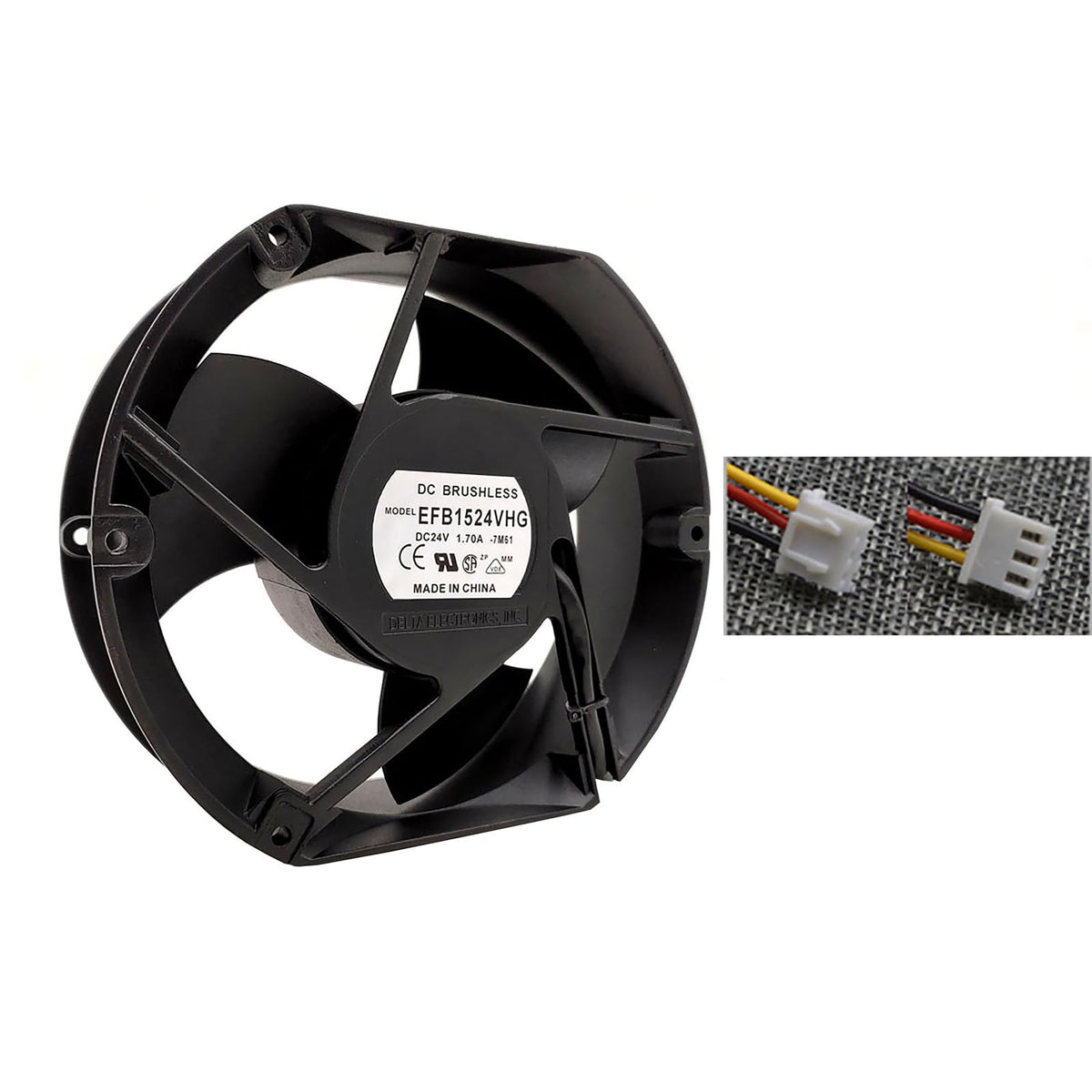 24V 172mm Cooling Fan 3Pin 3Wire Dual Ball Z192712