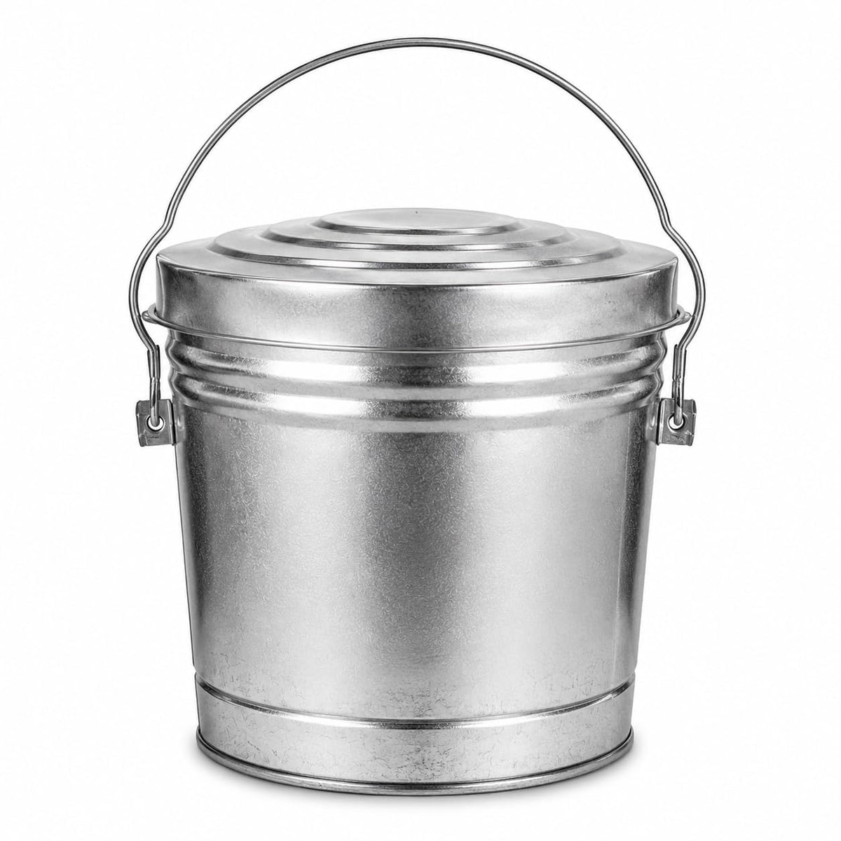 6-Gallon Galvanized Steel Storage Can with Lid Q24679