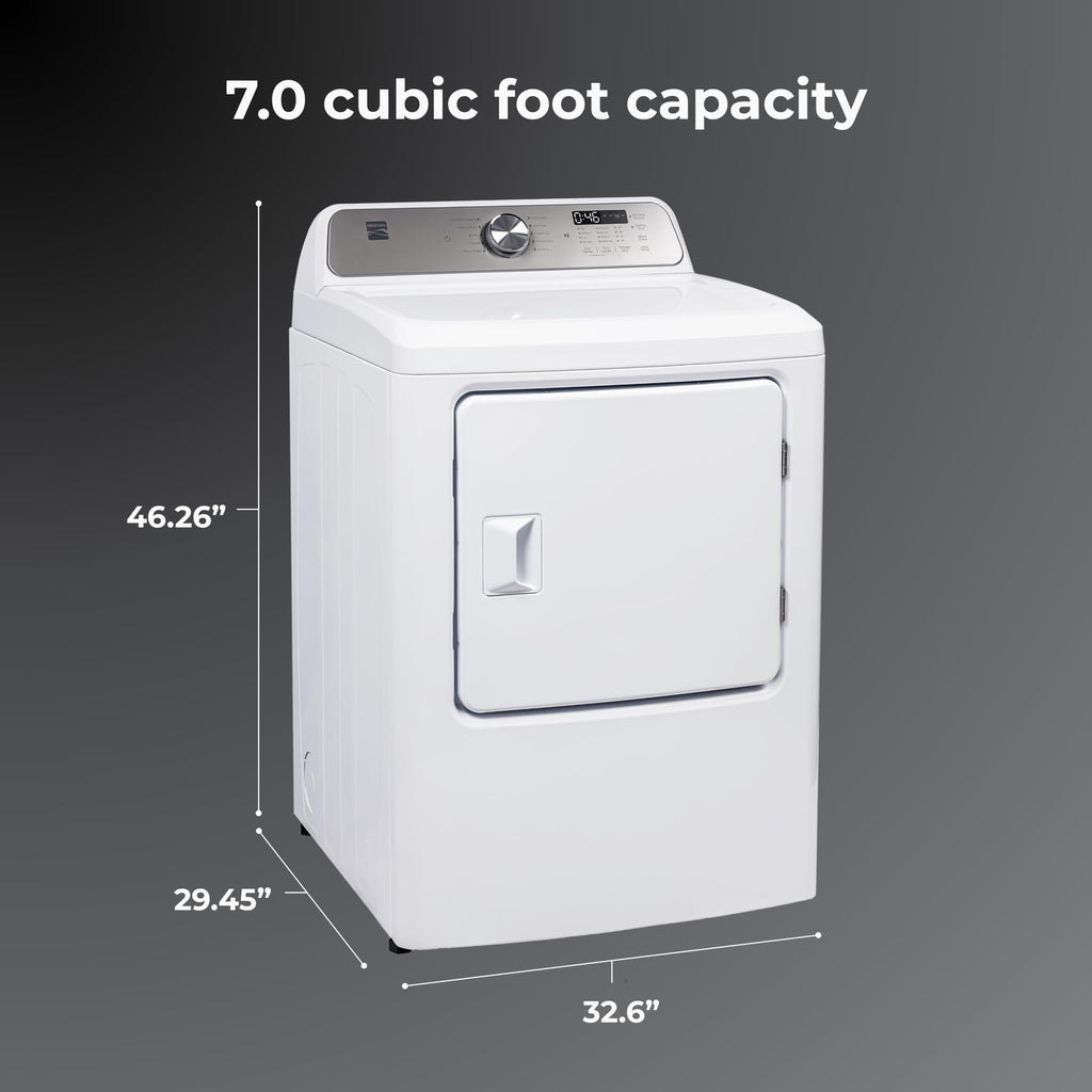 7.0 cu. ft. Front Load Electric Dryer - White I518107