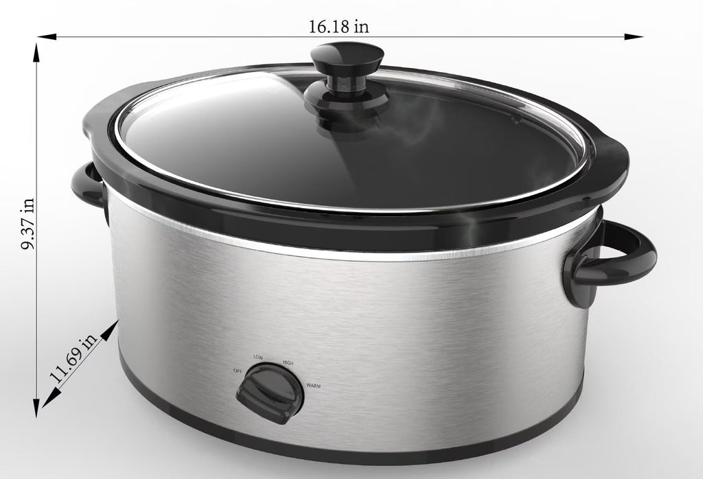 6 Quart Stainless Steel Slow Cooker Z348