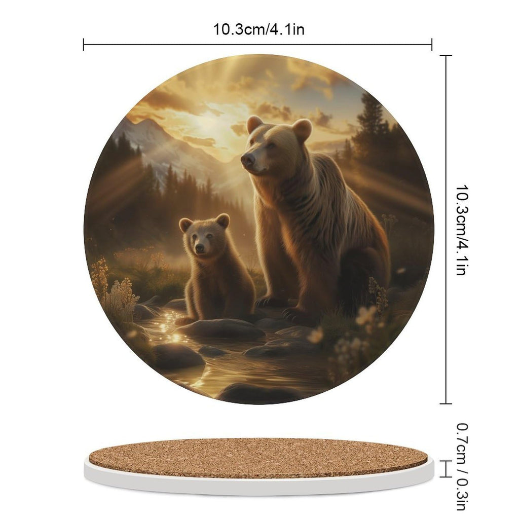 Black Bear Ceramic Coasters Set of 4 G617105