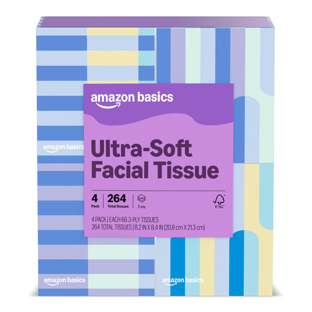 Ultra-Soft 3-Ply Facial Tissues, 264 Count W258