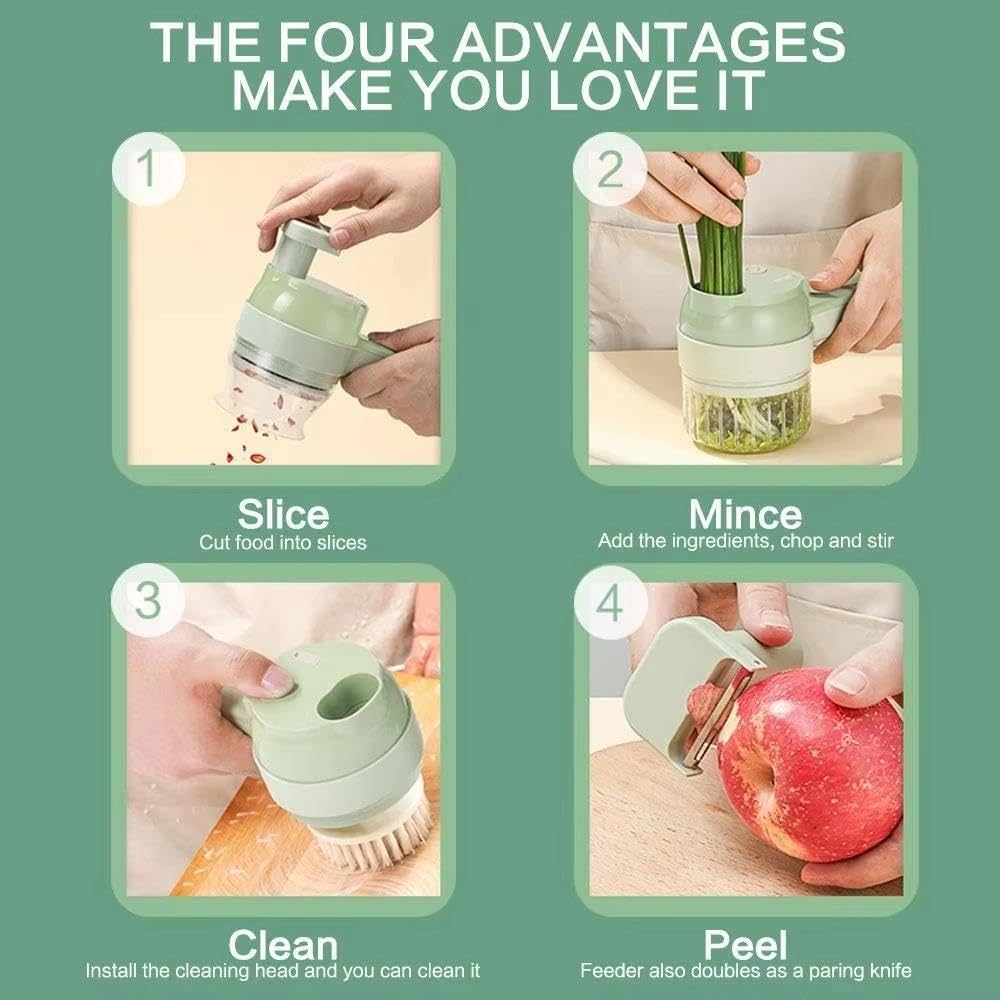 4 In 1 Portable Electric Vegetable Chopper H23277