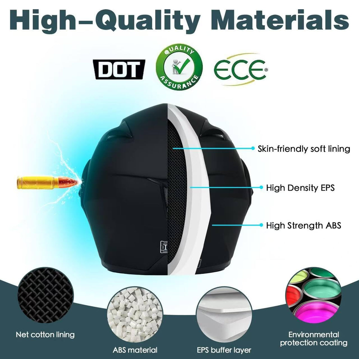 DOT Approved Flip Up Full Face Motorcycle Helmet with Dual Speakers and Microphone M55451