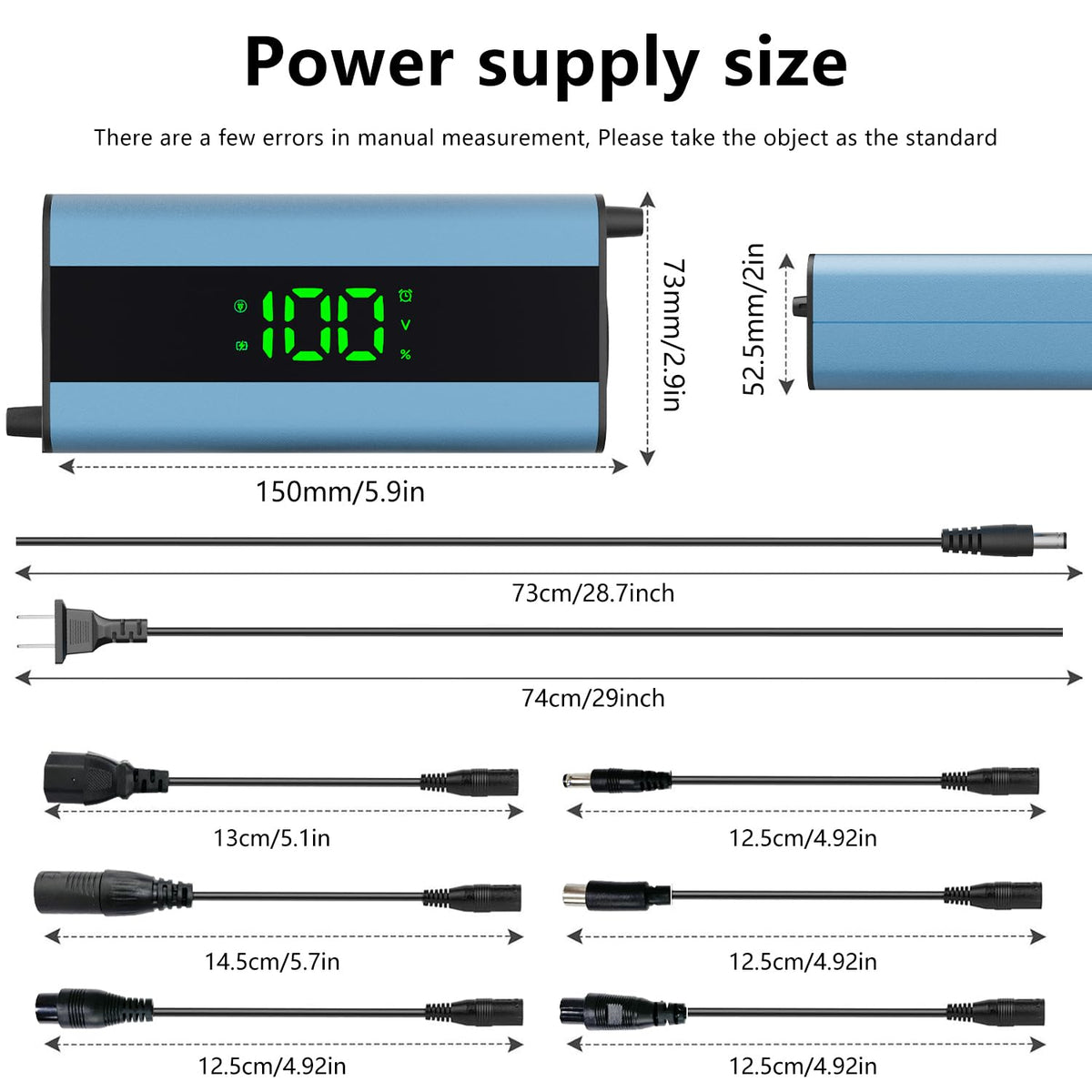 54.6V 2A Electric Scooter Charger with 6-in-1 Universal Plug V409711