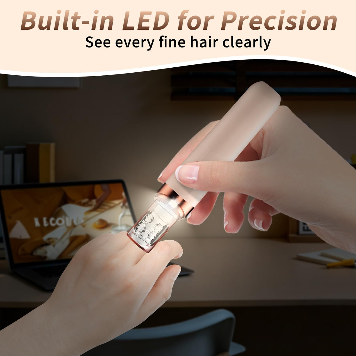 2-in-1 Rechargeable Epilator with LED Light A7007