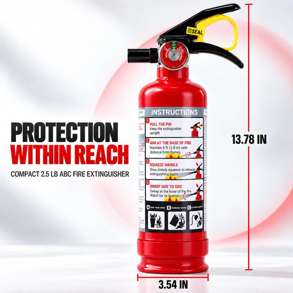 2.5 lb ABC Dry Chemical Fire Extinguishers 2-Pack V80304
