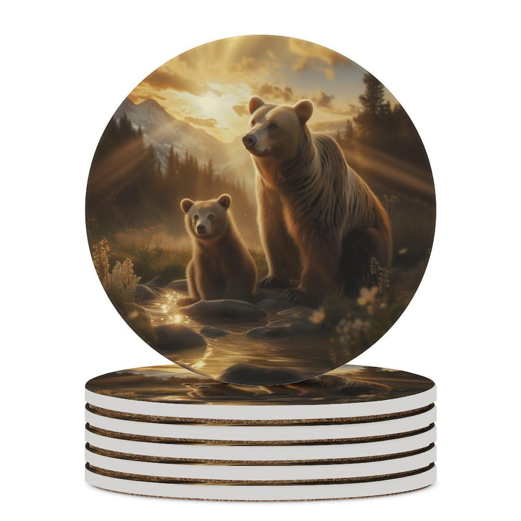 Black Bear Ceramic Coasters Set of 4 G617105