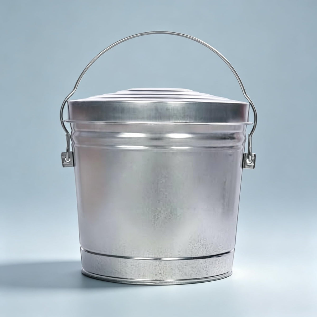 6 Gal Galvanized Metal Storage Can with Locking Lid K7528