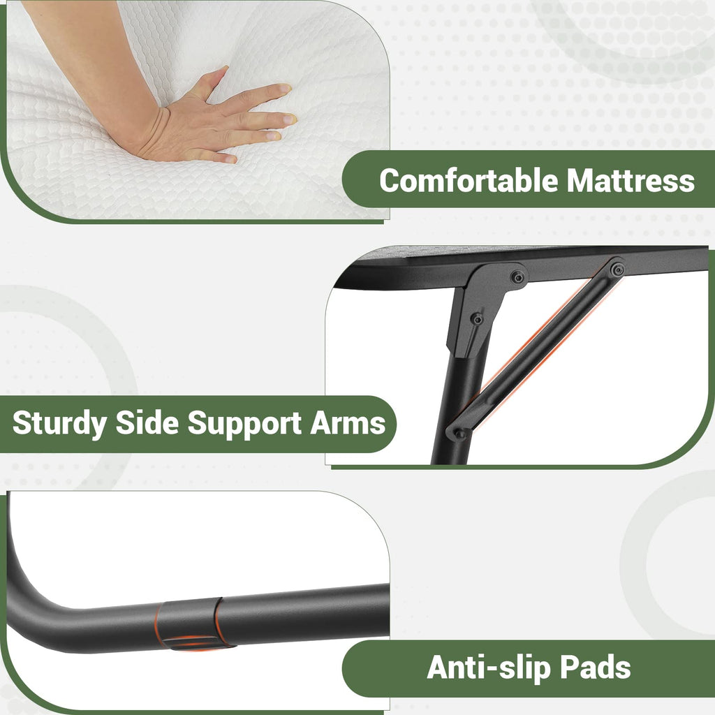 75" x 31" Folding Bed with Memory Foam Mattress M102