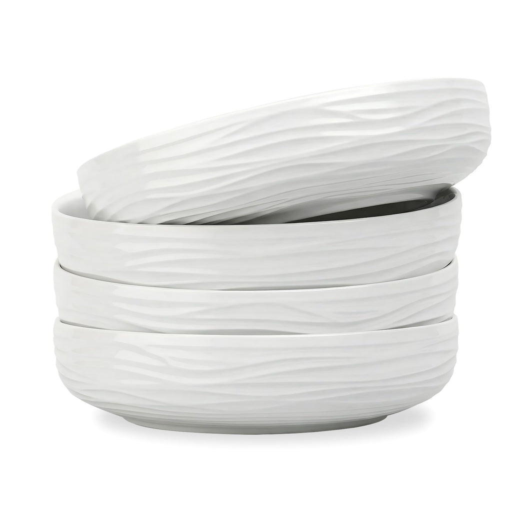 White Pasta Bowls Set of 4 T155056