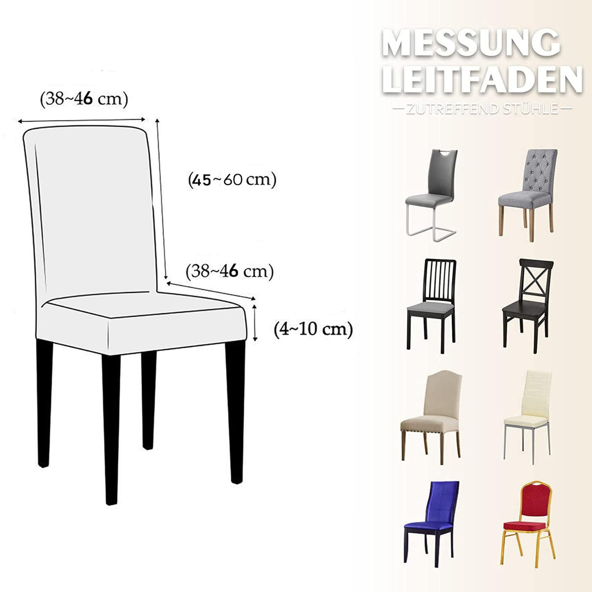 Black 6pcs Leather Chair Cover X674