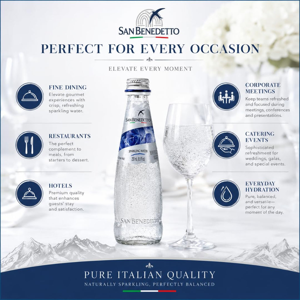 Sparkling Mineral Water 250 mL Glass Bottles 12 Count P219