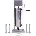 Manual Stainless Steel 15LB Sausage Stuffer with 4 Stuffing Tubes N9804