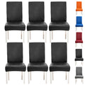 Black 6pcs Leather Chair Cover X674