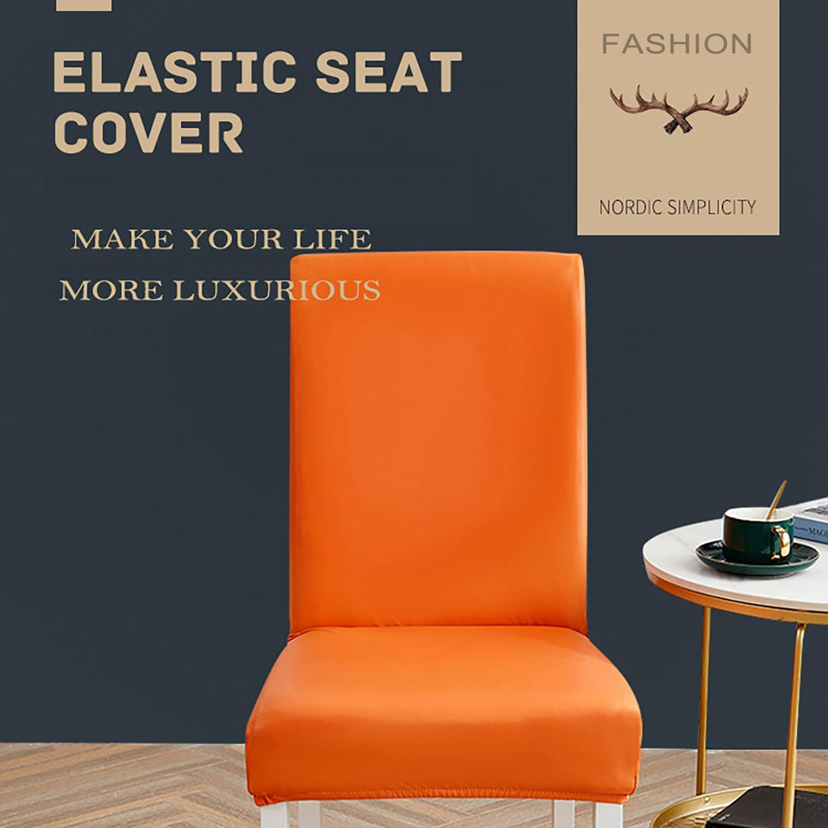 Black 6pcs Leather Chair Cover X674