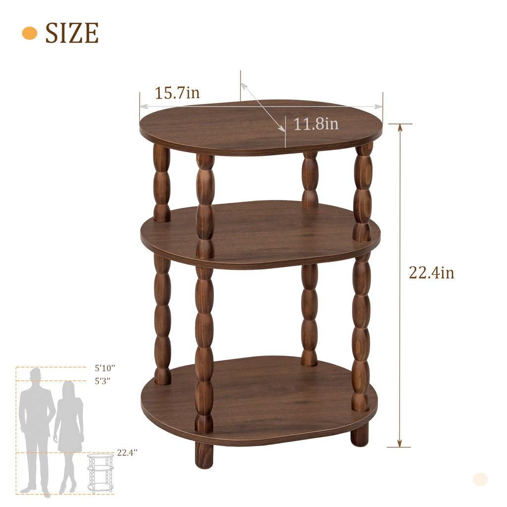 3-Tier Oval Side Table R2401