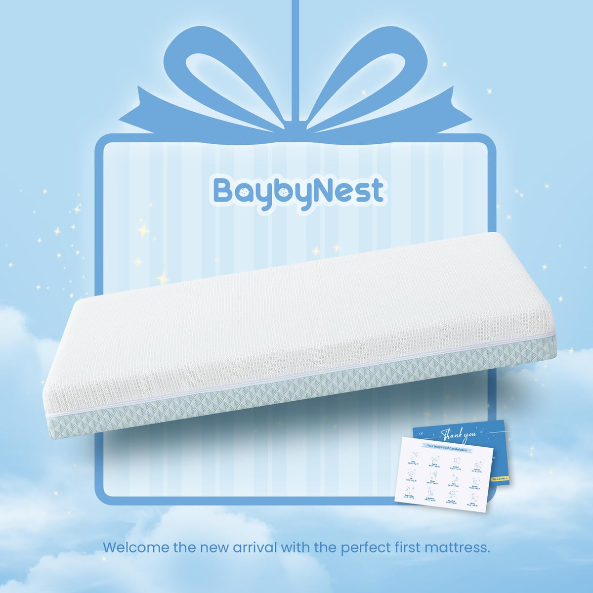 Mini Crib Mattress 38x24x4 Dual-Sided Cooling Gel Foam B9639