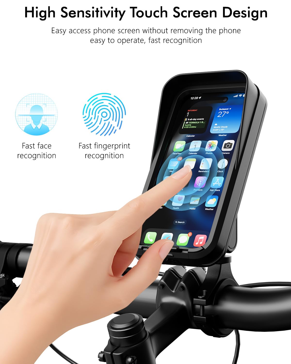 IP65 Waterproof Motorcycle Phone Mount H678145