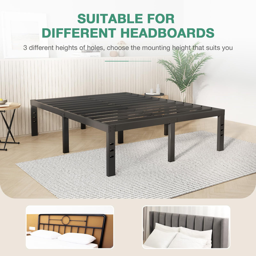 Queen Size 14 Inch Metal Platform Bed Frame C77340