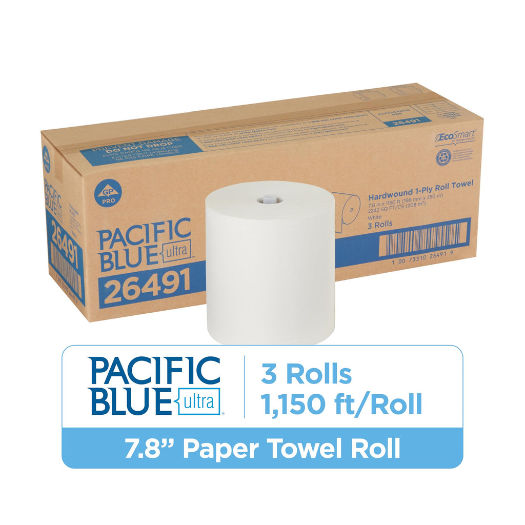 White High-Capacity Paper Towel Rolls S34903