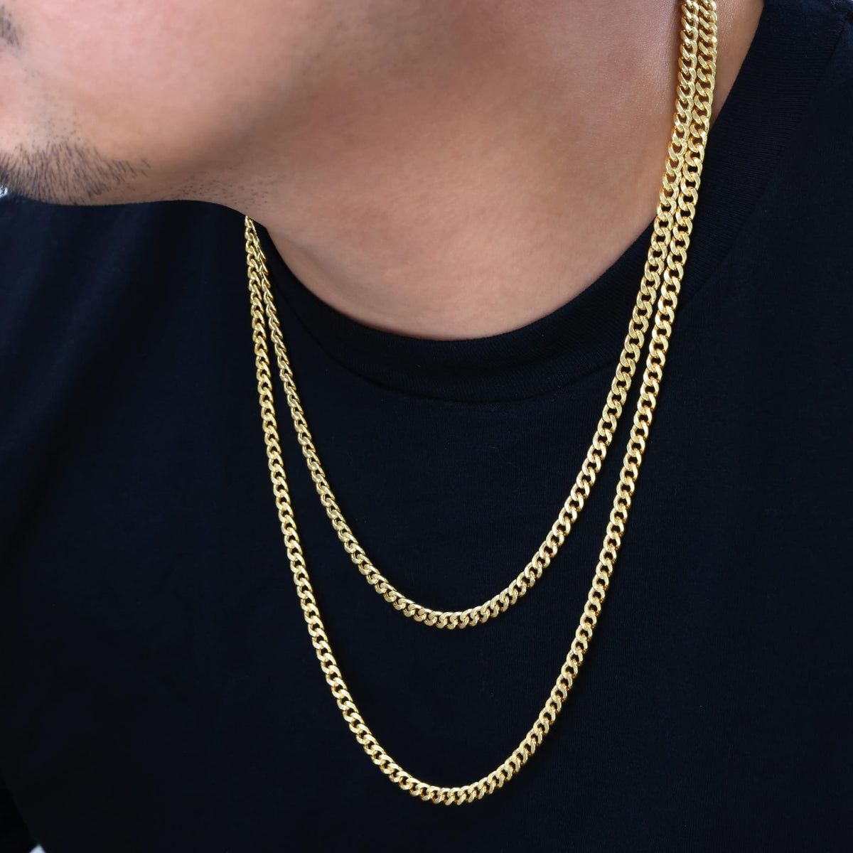14k Yellow Gold Cuban Chain Necklace L610135