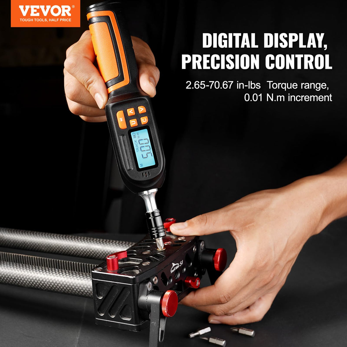 1/4" Drive Digital Torque Screwdriver with LCD, Bits & Case O636572