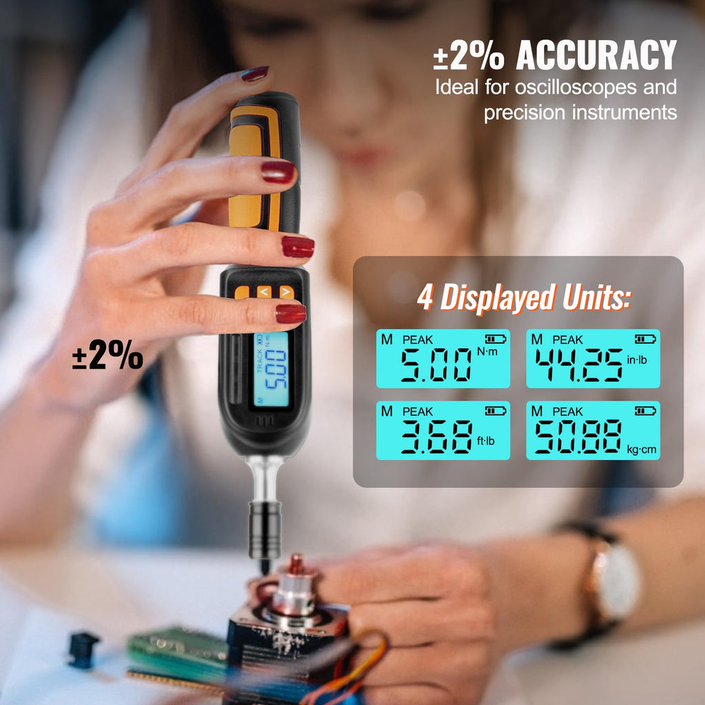 1/4" Drive Digital Torque Screwdriver with LCD, Bits & Case O636572