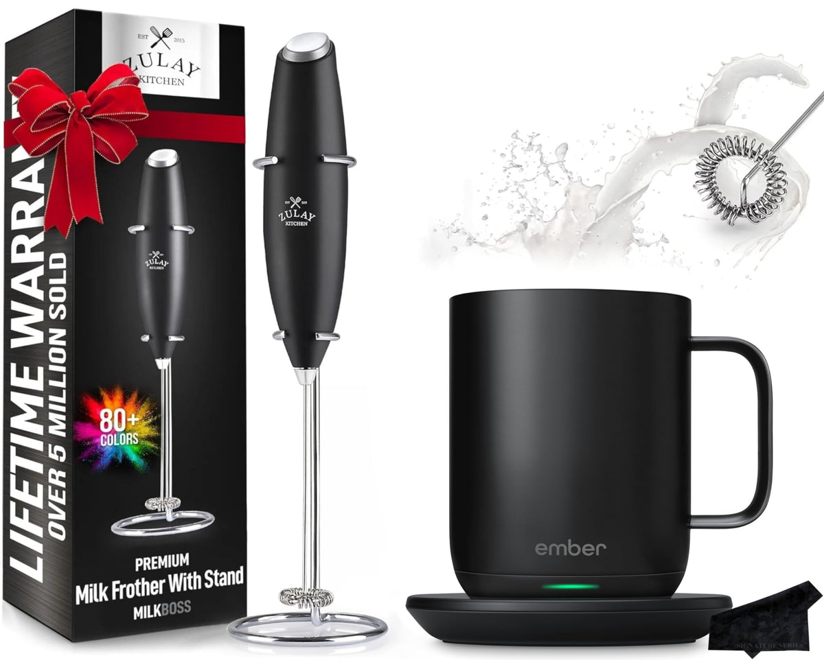 10 oz Temperature Control Smart Mug with Milk Frother F99203