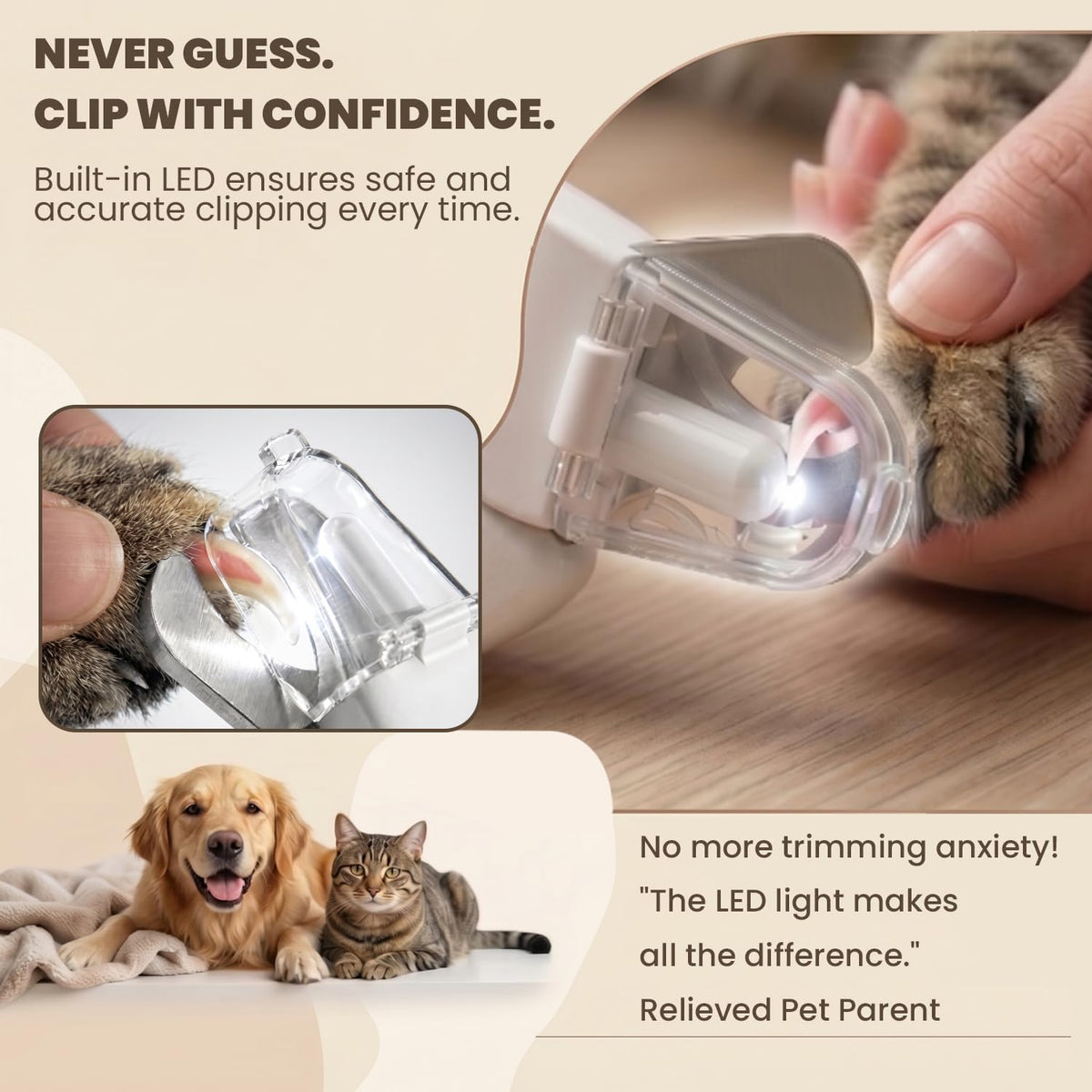 2-in-1 Dog & Cat Nail Clipper and Grinder with Light T53458